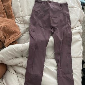 Size 6 lululemon 23” leggings, worn once!